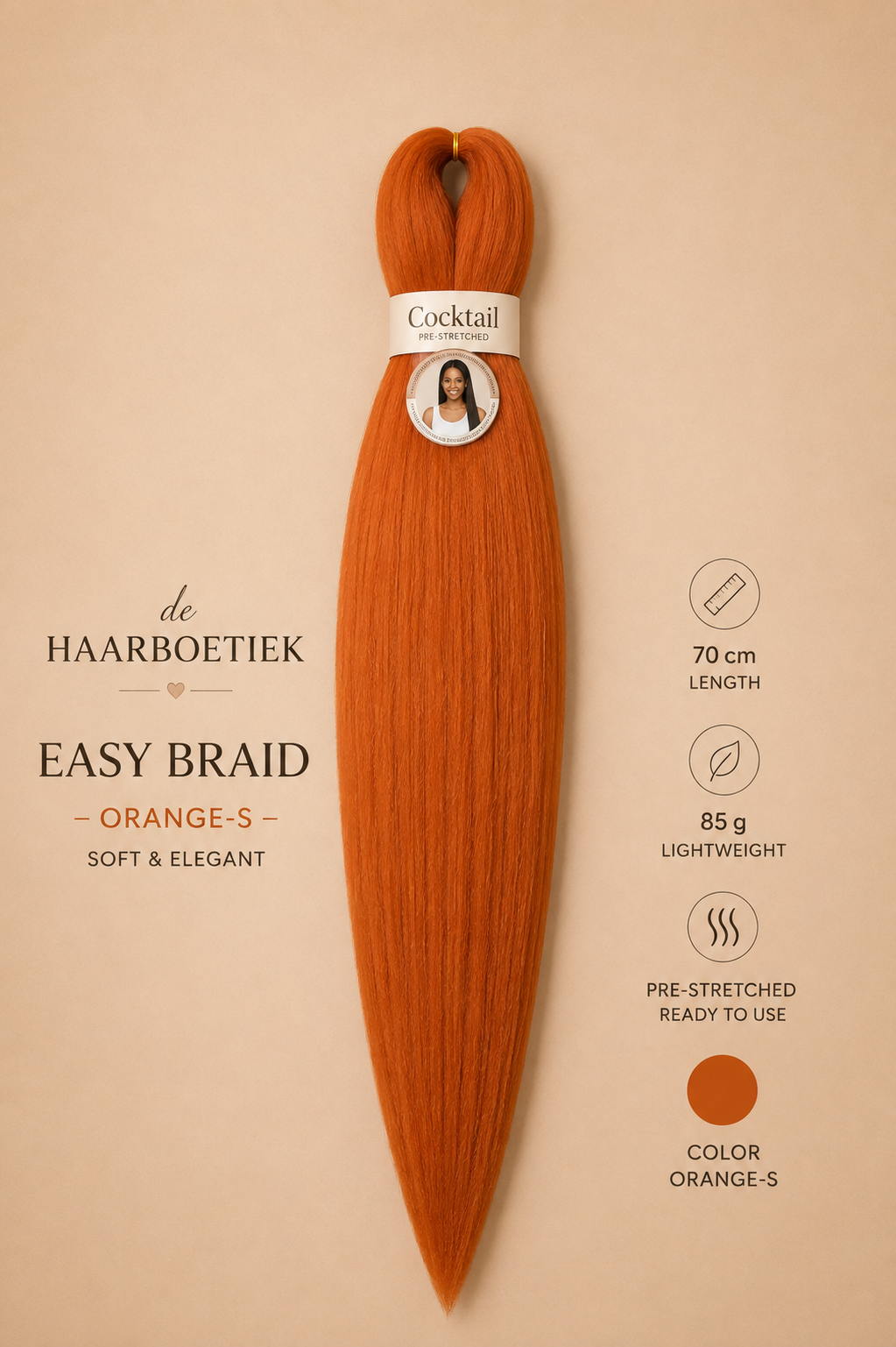 Easy braid oranje