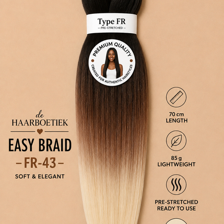 Easy braid invlechthaar bruin-blond ombre
