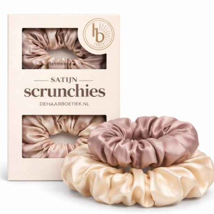 Srunchie duo pack ivoor - rosé - silk