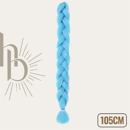 Invlecht haar lang licht blauw 105cm - De HaarBoetiek