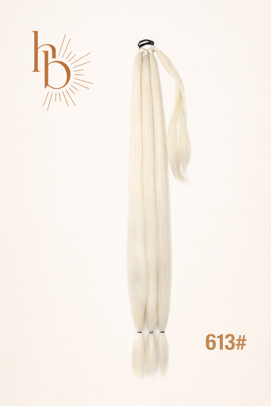 XL Premium Vlechtstaart Blond 80cm – Braid Ponytail op Elastiek