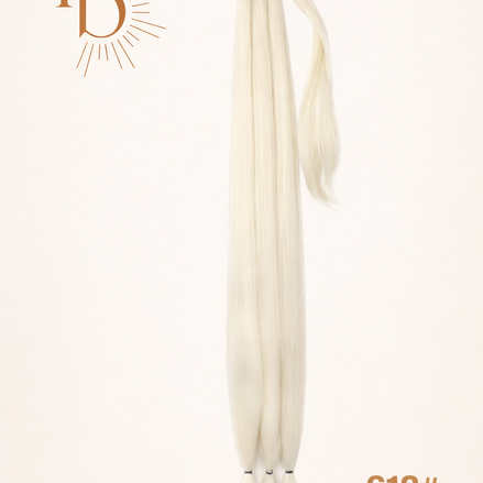 XL Premium Vlechtstaart Blond 80cm – Braid Ponytail op Elastiek