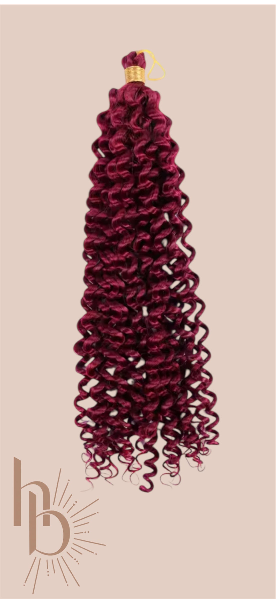 Afro curls invlecht haar bordeaux - De HaarBoetiek