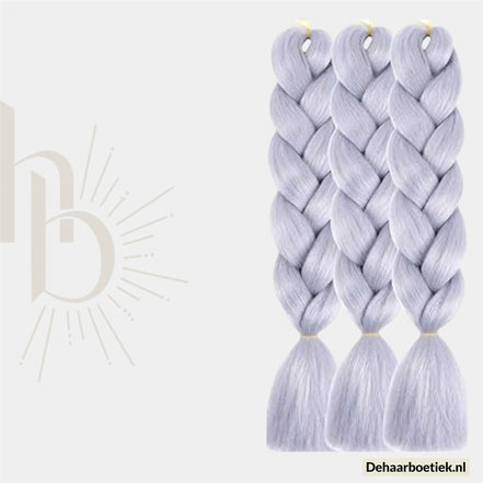 Braid bundel pakket grijs invlecht haar | De haarboetiek