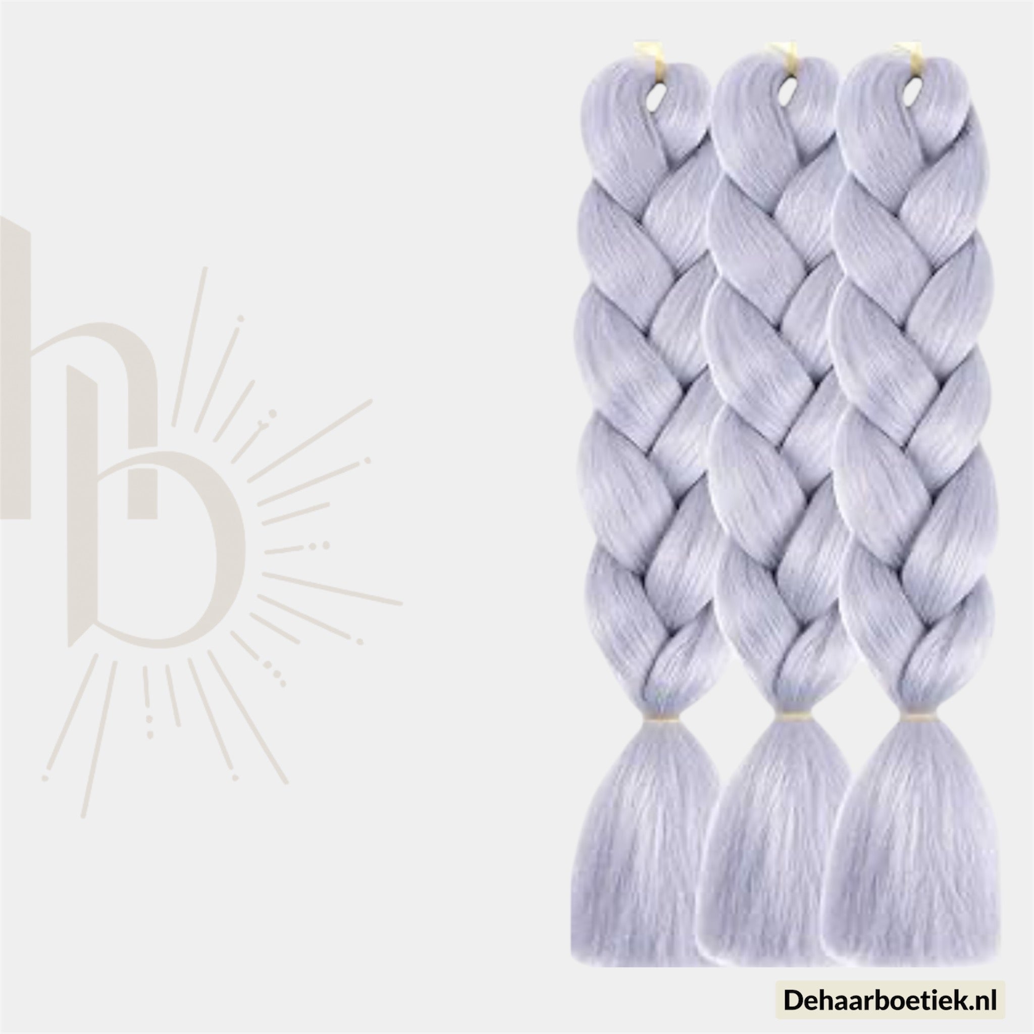Braid bundel pakket grijs invlecht haar | De haarboetiek