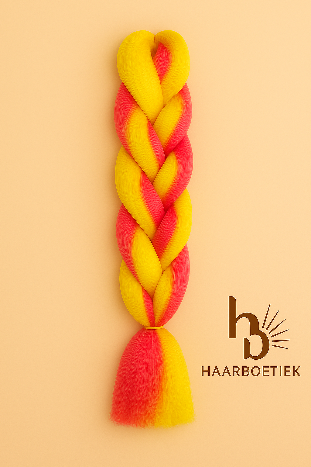 Invlecht haar geel-roze - De HaarBoetiek