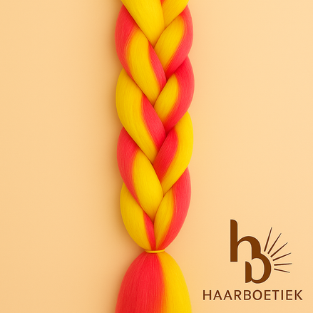 Invlecht haar geel-roze - De HaarBoetiek