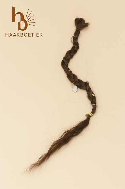 Clip in bruin - goud