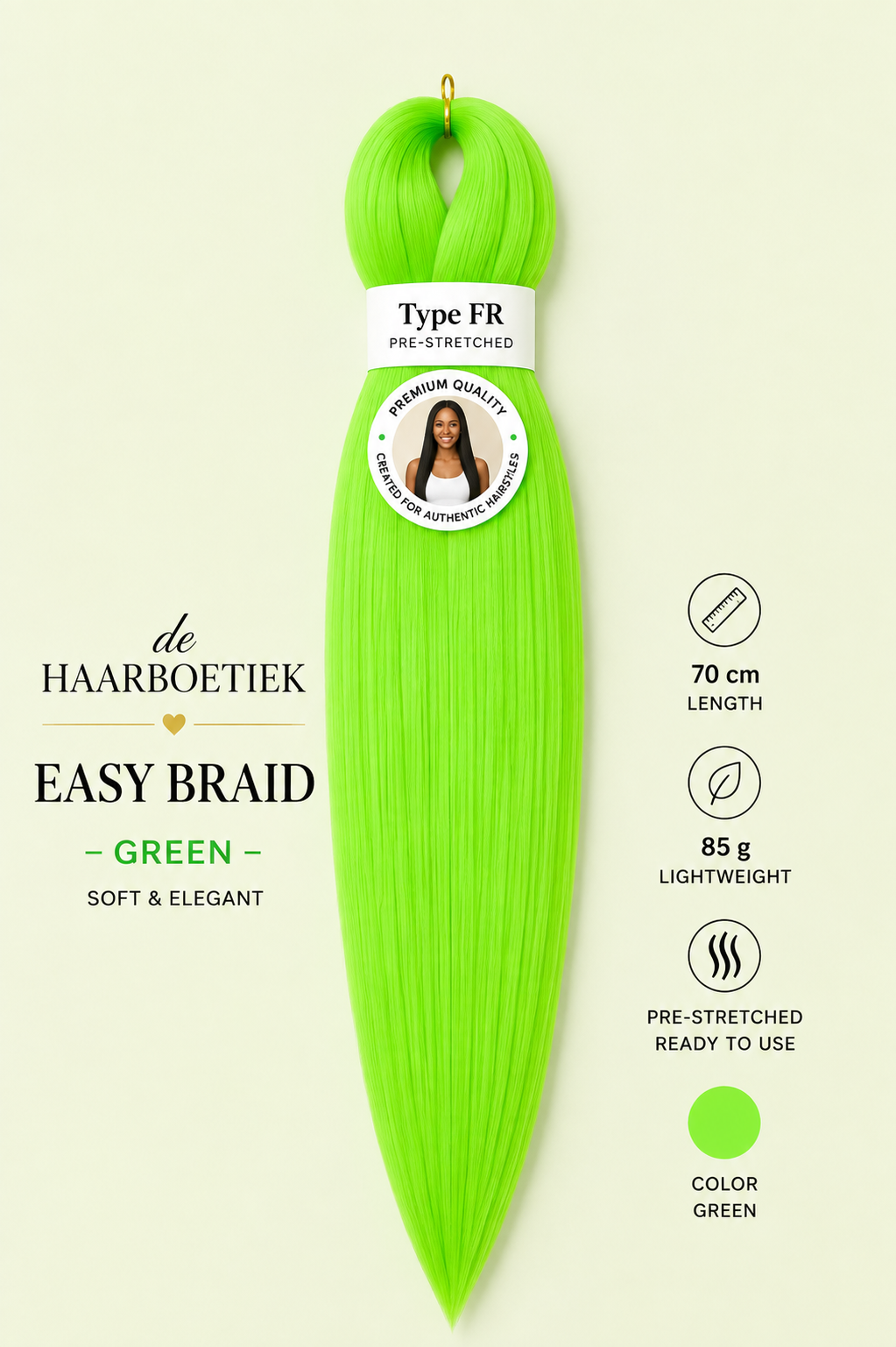 Easy braid neon groen