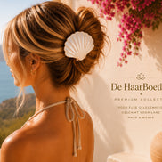 Summer schelp haarclip set wit haaraccessoire – foto 2 - De HaarBoetiek
