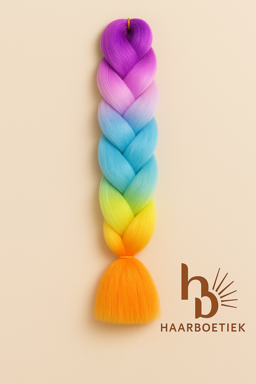 Invlecht haar unicorn regenboog - De HaarBoetiek