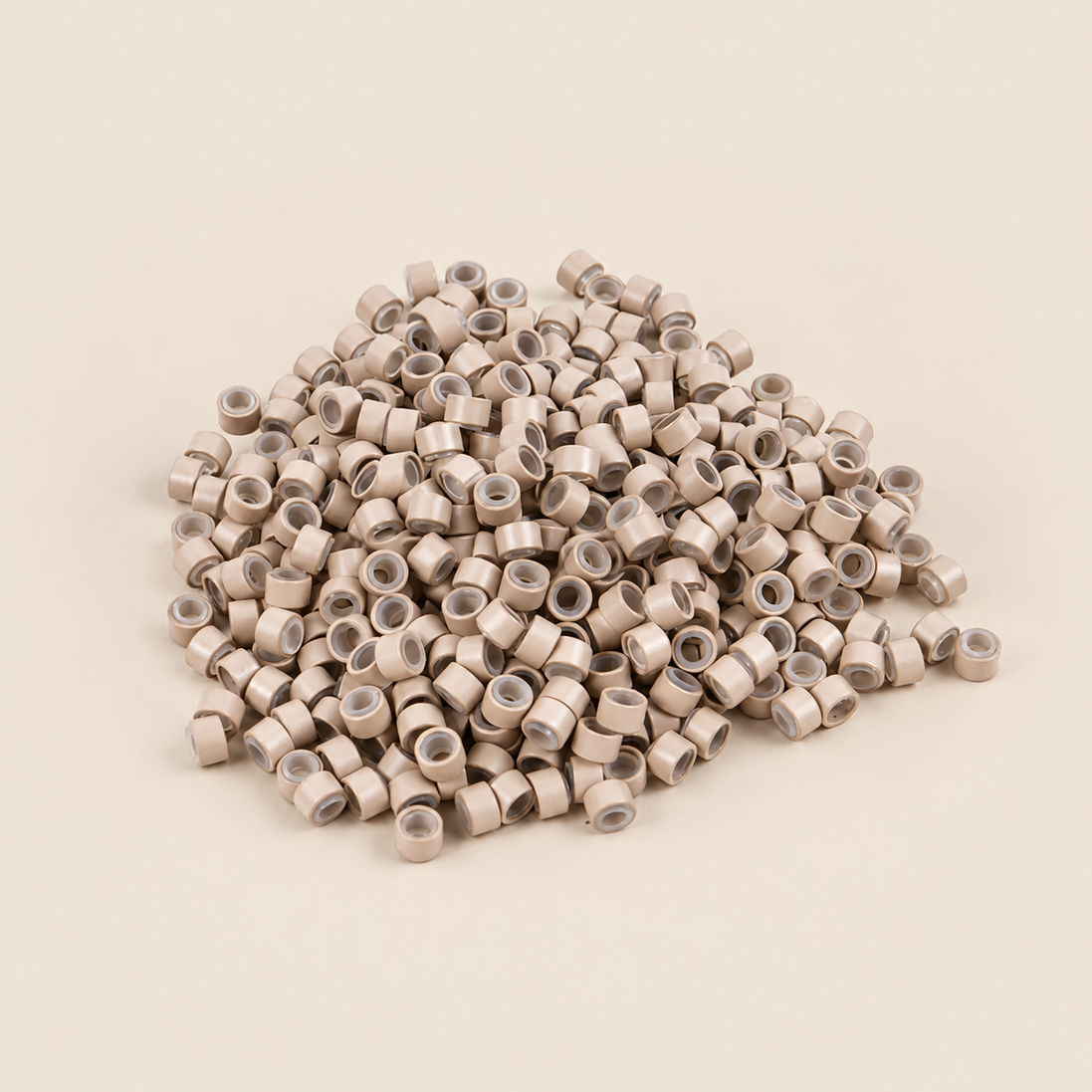 Micro-ringen 4,5 mm aluminium met siliconen binnenlaag – platinablond – 100 stuks – De HaarBoetiek