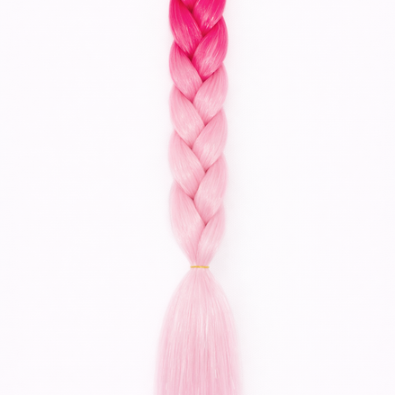 Premium shine invlecht haar donker roze-roze - De HaarBoetiek