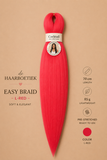 Easy braid neon rood