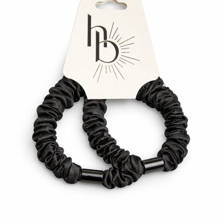 Silk haarelastiek set zwart - De HaarBoetiek