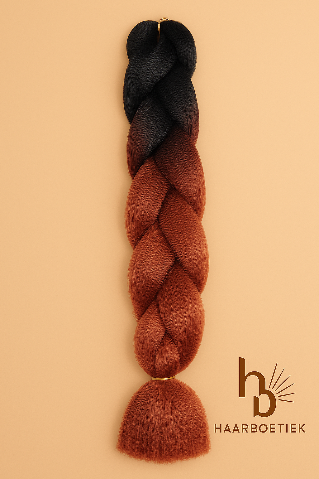 Invlecht Haar Bruin Mix 60cm - De HaarBoetiek