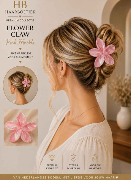 Summer bloem klem licht roze marble