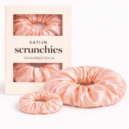 Srunchie duo pack zalm roze