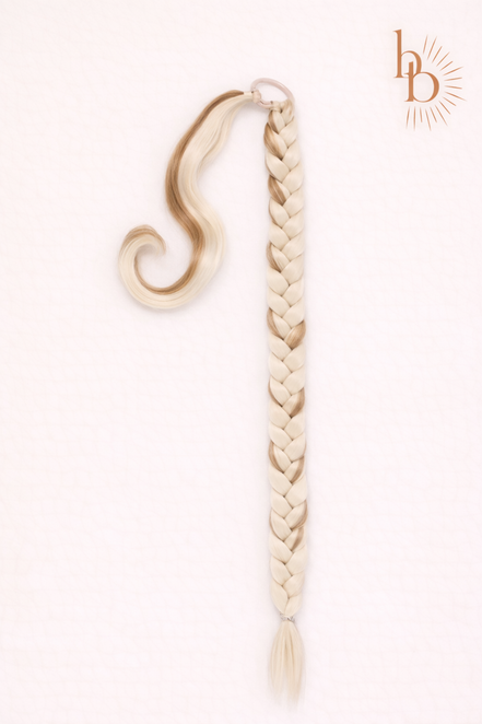 Premium vlecht ponytail blond - bruin | De haarboetiek