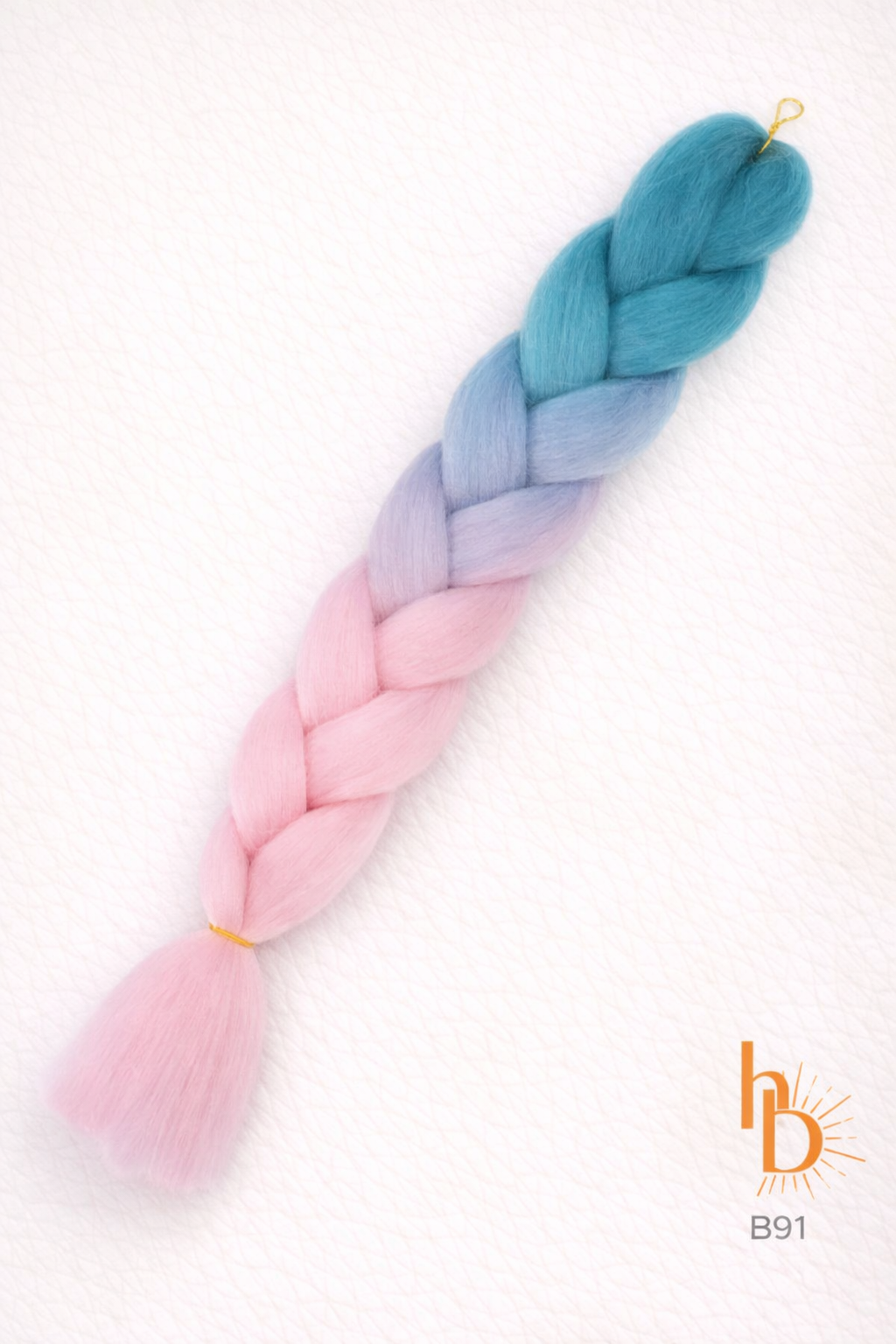 Premium invlecht haar turquoise licht blauw roze | de haarboetiek