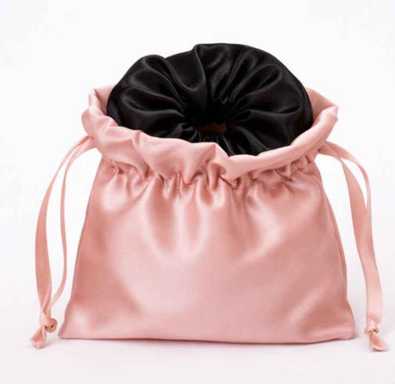 Silk Srunchies bewaarzakje rosé goud