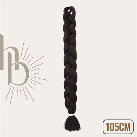 Invlecht haar kastanje bruin 105cm - De HaarBoetiek