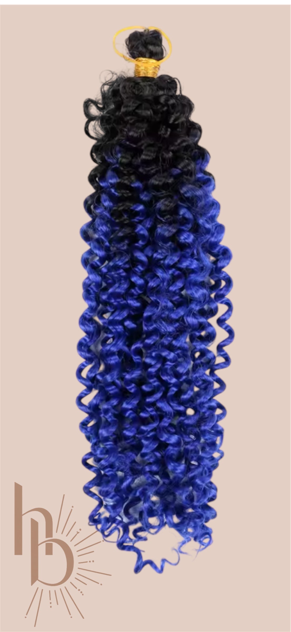 Afro curls invlecht haar ombre zwart-blauw - De HaarBoetiek