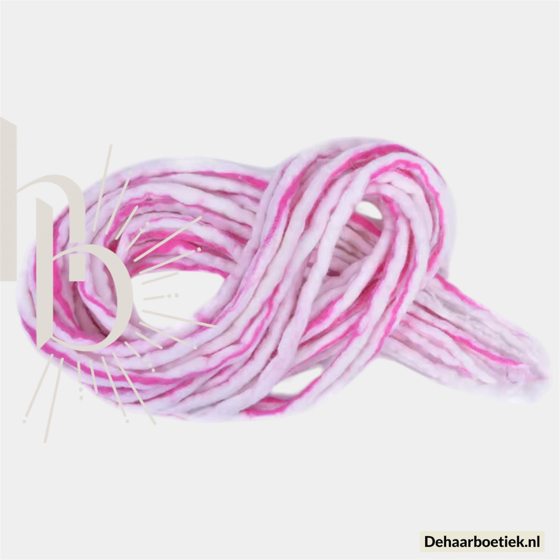 Dreadlocks wit - roze 50 CM | De haarboetiek Zeeland