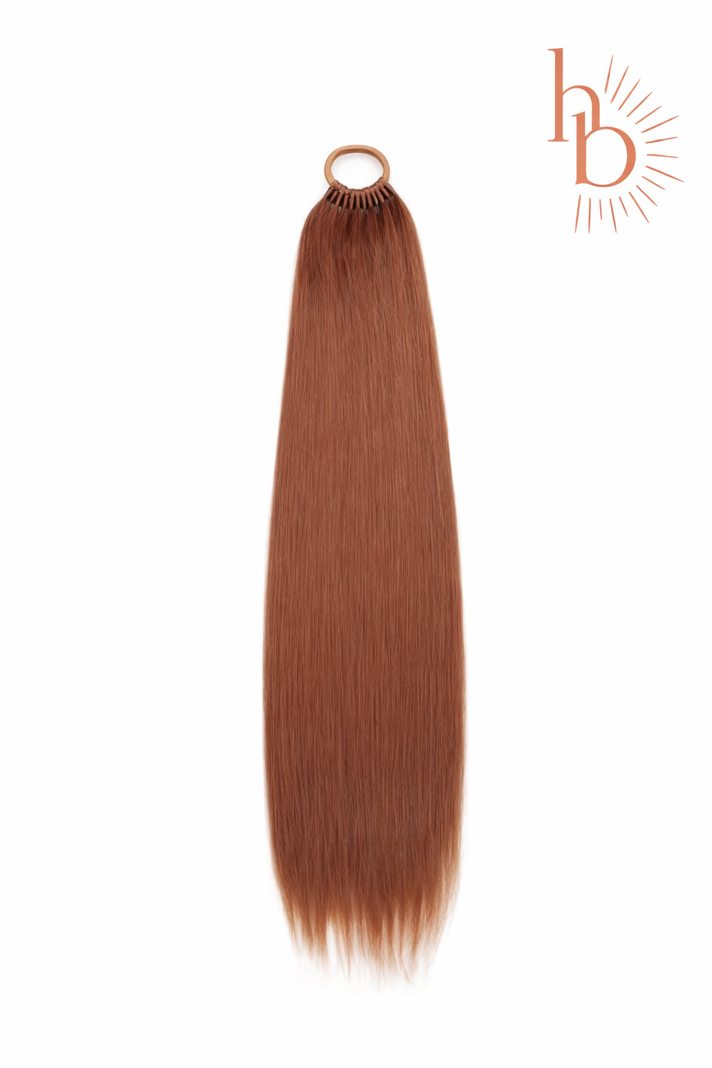 Premium ponytail warm bruin 60cm gevlochten paardenstaart - De HaarBoetiek