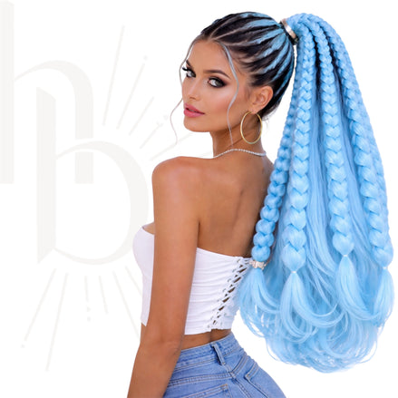 Invlecht haar licht blauw bundel deal - De HaarBoetiek