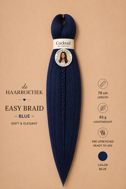 Easy braid donker blauw