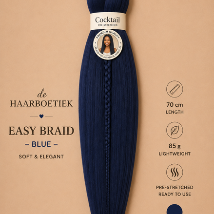Easy braid invlechthaar donker blauw