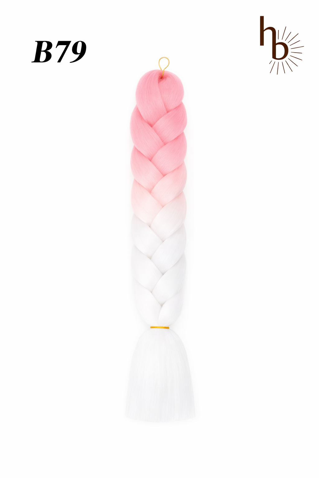 Premium invlecht haar licht roze-wit - De HaarBoetiek