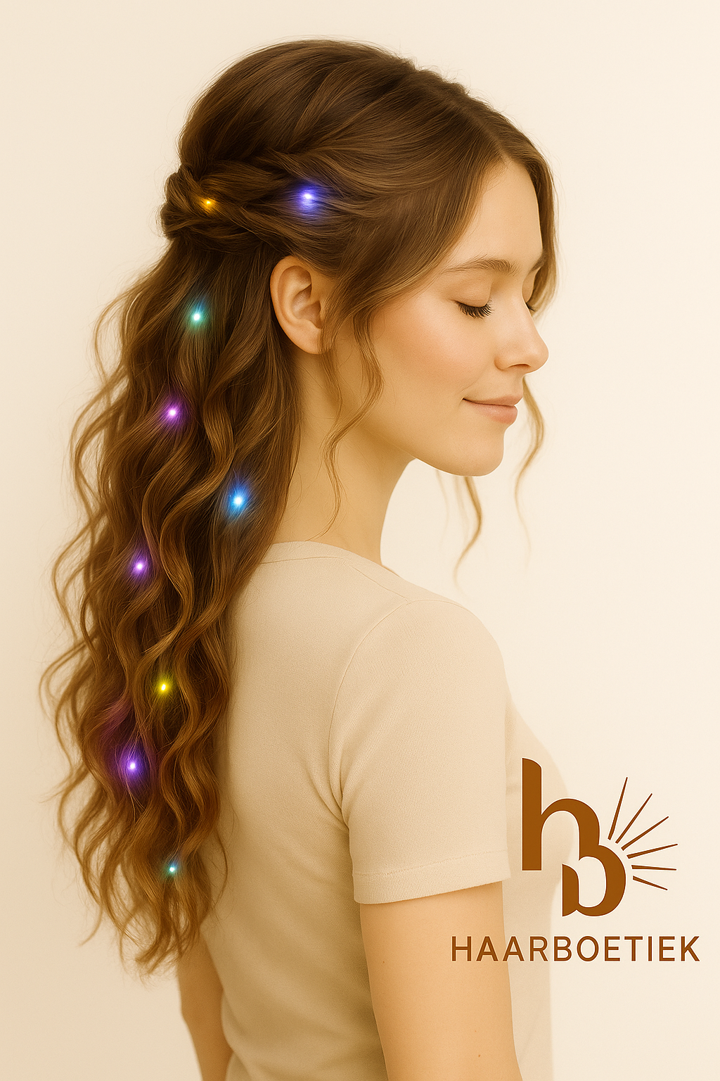 Haar lichtjes regenboog | Flexibele haar LED lichtjes