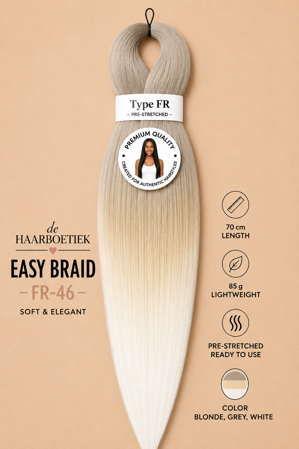 Easy braid invlechthaar blond ombre