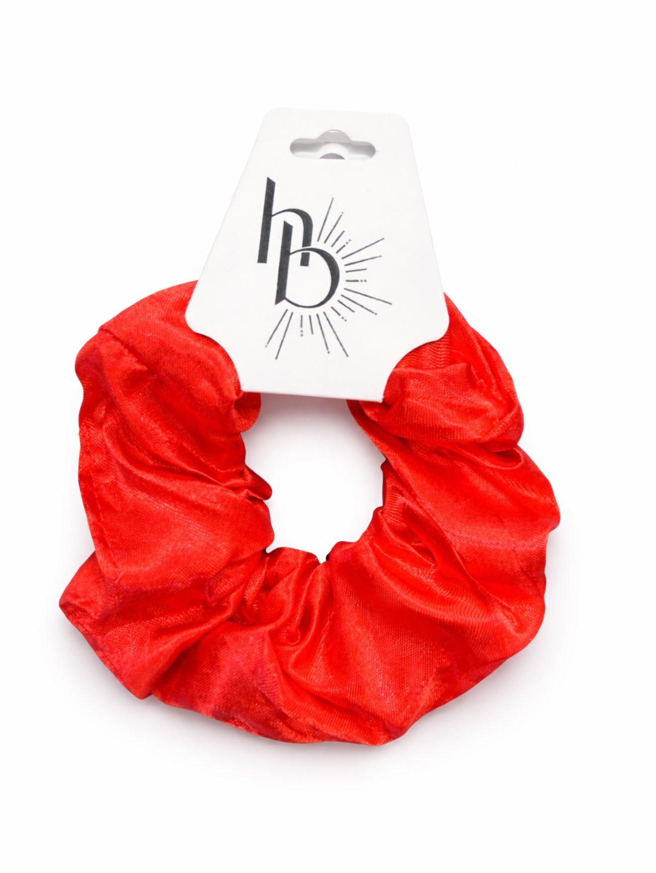 LED Scrunchie rood silk - De HaarBoetiek