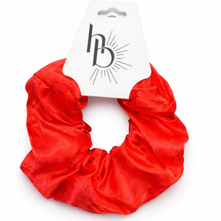 LED Scrunchie rood silk - De HaarBoetiek