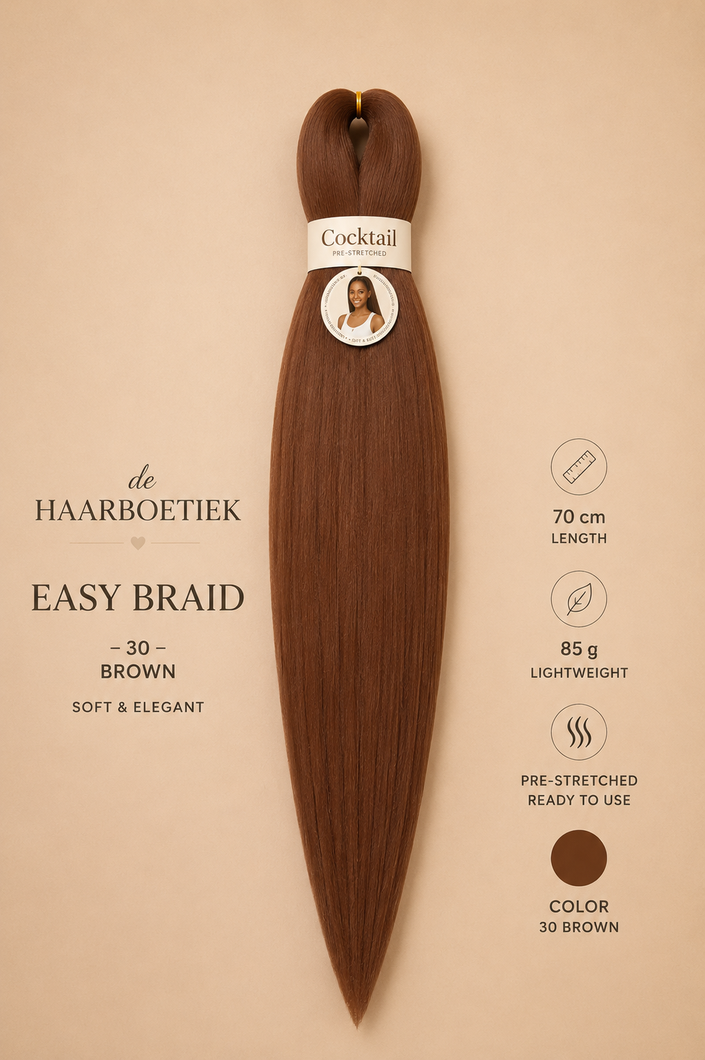 Easy braid bruin 30