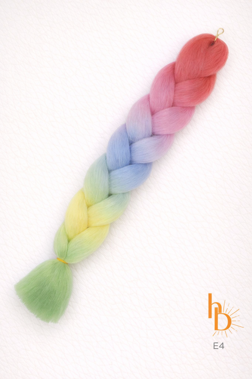 Premium invlecht haar licht regenboog - De HaarBoetiek