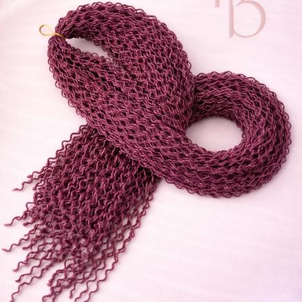 Premium invlecht haar wave burgundy - De HaarBoetiek