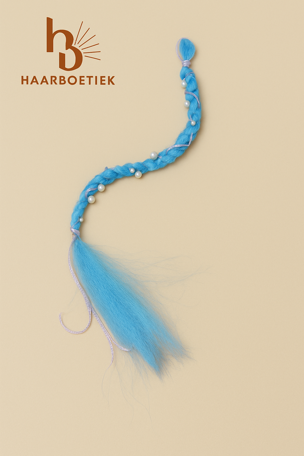 Clip in braid blauw
