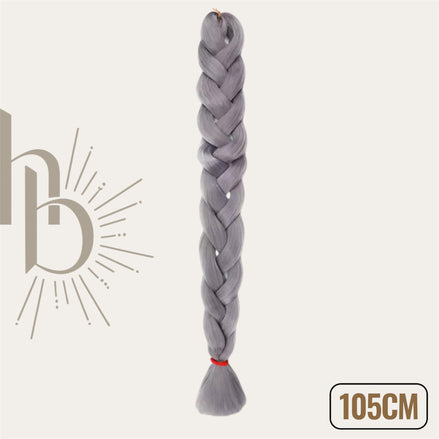 Invlecht haar grijs 105cm - De HaarBoetiek