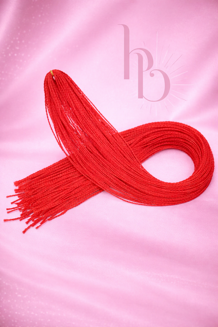 Premium braid invlecht haar rood - De haarboetiek