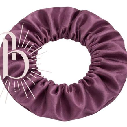 Srunchie oud paars - satijn - xl