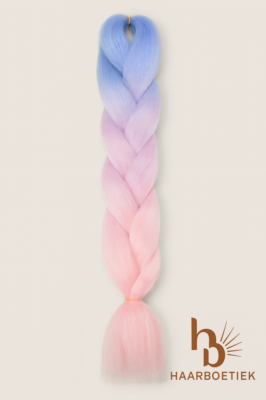 Invlecht haar pastel blauw - roze