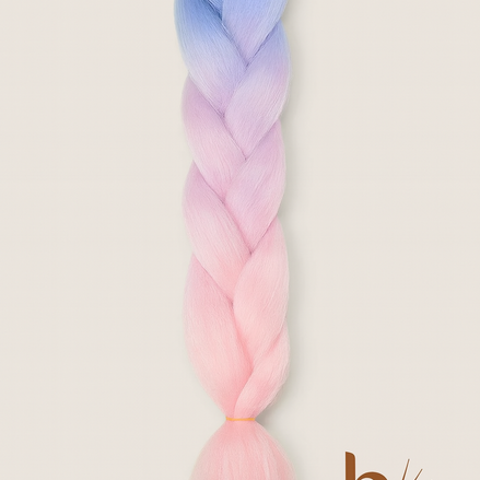 Invlecht haar pastel blauw-roze - De HaarBoetiek