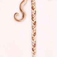 Premium vlechtstaart blond donker bruin 70cm braid ponytail - De HaarBoetiek