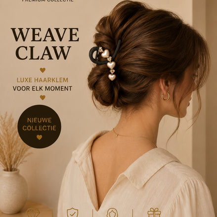 Premium haarklem bruin met parels haaraccessoire - De HaarBoetiek
