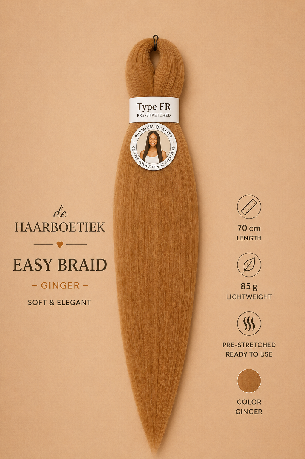 Easy braid licht copper