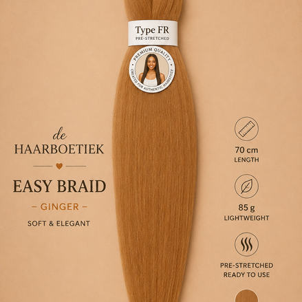 Easy braid invlechthaar licht koper